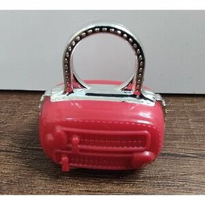 Barbie Doll Valentine's Day Handbag Purse Red/Silver Small Hearts Mattel Z1